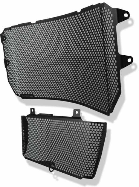 Afbeeldingen van Radiator/oliekoeler cover set zwart Evotech Performance Yamaha MT-10 '16-21