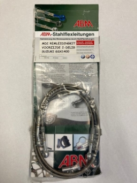 Toon details van Stahlflex remleidingset voorzijde 2-delig Suzuki GSX1400 Afbeeldingen van Stahlflex remleidingset voorzijde 2-delig Suzuki GSX1400