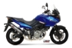 Afbeeldingen van MIVV Oval titanium demper met carbon cap (small) Suzuki DL650 '07-'11