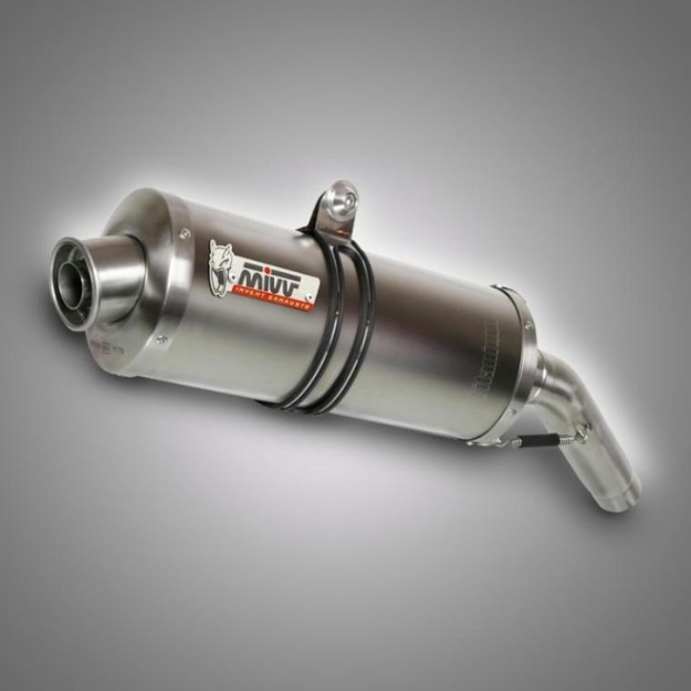 Afbeeldingen van MIVV Oval Classic RVS demper (small) Suzuki DL650 '07-'11