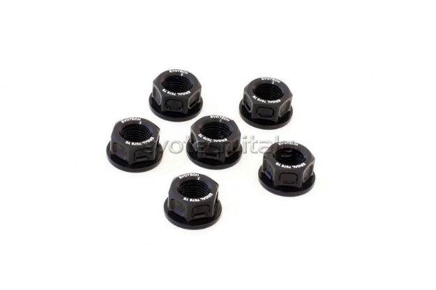 Afbeeldingen van Tandwielmoer aluminium Evotech TBK6-035-zwart