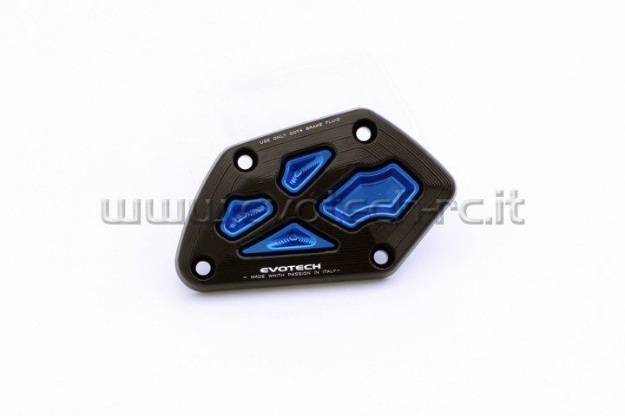 Afbeeldingen van Remvloeistofreservoircover Evotech voor BMW R1200GS '13- / R NineT / R1200R '15--blauw