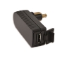 Afbeeldingen van Haakse DIN stekker met USB ingang Baas 12V - 5V - 2A