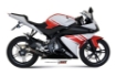 Afbeeldingen van MIVV compleet systeem met steel black GP demper Yamaha YZF125R '08-