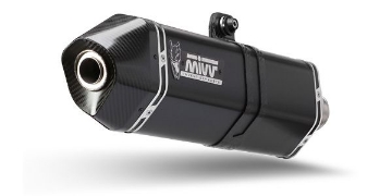 Toon details van MIVV compleet systeem met Speed Edge black steel RVS demper Yamaha T-MAX 500 '08-'11 Afbeeldingen van MIVV compleet systeem met Speed Edge black steel RVS demper Yamaha T-MAX 500 '08-'11