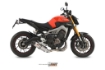 Afbeeldingen van MIVV compleet systeem met oval titanium demper met carbon cap Yamaha MT-09 '13-20