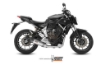 Afbeeldingen van MIVV 2-1 systeem met oval carbon demper met carbon cap Yamaha MT-07 '14-21