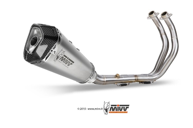 Afbeeldingen van MIVV 2-1 systeem met Delta Race RVS demper Yamaha MT-07 '14-21