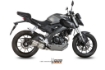 Afbeeldingen van MIVV compleet 1-1 systeem met Suono Steel Black RVS demper Yamaha MT-125 '15-/ YZF-R125 '14-