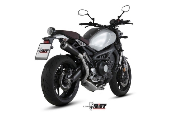Toon details van MIVV 3 in 1 RVS systeem met zwarte high level Ghibli demper Yamaha XSR900 '16-20 Afbeeldingen van MIVV 3 in 1 RVS systeem met zwarte high level Ghibli demper Yamaha XSR900 '16-20
