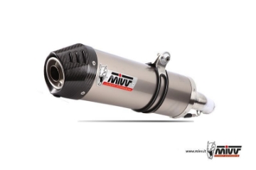 Toon details van MIVV 2 in 1 compleet systeem met titanium oval demper Yamaha Tracer 700 / GT / 7 Afbeeldingen van MIVV 2 in 1 compleet systeem met titanium oval demper Yamaha Tracer 700 / GT / 7
