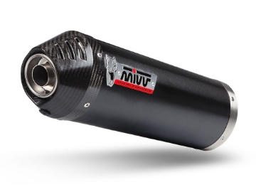 Toon details van MIVV systeem met Oval Black RVS demper en carbon cap Yamaha T-MAX 530 / 560 Afbeeldingen van MIVV systeem met Oval Black RVS demper en carbon cap Yamaha T-MAX 530 / 560