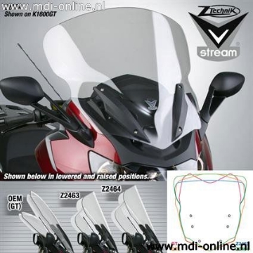 Toon details van Vervangingsruit ZTechnik VStream tall BMW K1600GT/GTL '11- Afbeeldingen van Vervangingsruit ZTechnik VStream tall BMW K1600GT/GTL '11-