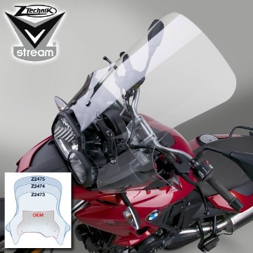 Toon details van Vervangingsruit Ztechnik VStream touring BMW F700GS '12- Afbeeldingen van Vervangingsruit Ztechnik VStream touring BMW F700GS '12-