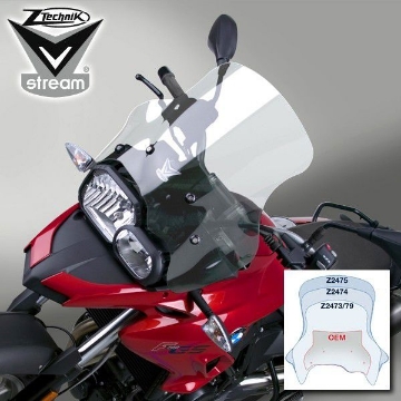 Toon details van Vervangingsruit Ztechnik VStream sport transparant BMW F700GS '12- Afbeeldingen van Vervangingsruit Ztechnik VStream sport transparant BMW F700GS '12-