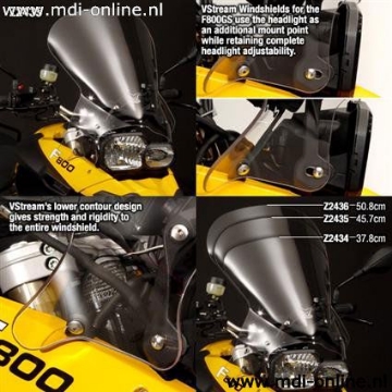 Toon details van Vervangingsruit ZTechnik medium touring transparant BMW F650/800GS '08- Afbeeldingen van Vervangingsruit ZTechnik medium touring transparant BMW F650/800GS '08-