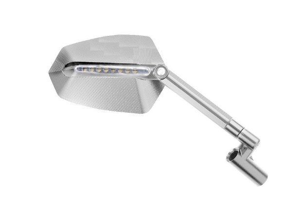 Afbeeldingen van Stuurspiegel model GTI met LED knipperlicht rechts zilver/zilver Puig