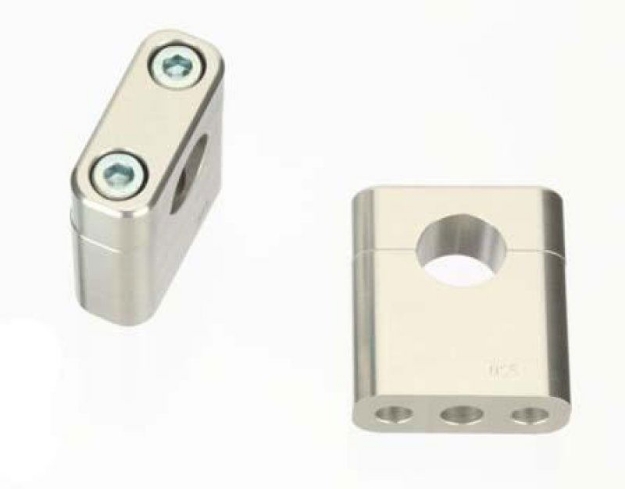 Afbeeldingen van Stuurklemblokken ABM centrale bevestiging zilver 40mm (set)