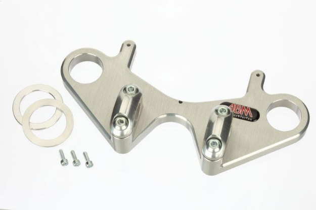 Afbeeldingen van Superbikestuurombouw semi kroonplaat zwart Kawasaki GPZ750 UNITRACK / TURBO