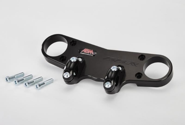 Afbeeldingen van Superbikestuurombouw semi kroonplaat zwart Kawasaki ZZR1400 2012-