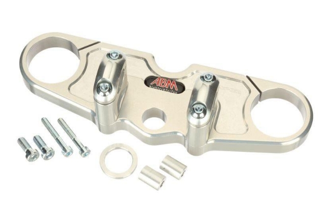 Afbeeldingen van Superbikestuurombouw kroonplaat zilver Suzuki GSX-R750 1990-1991