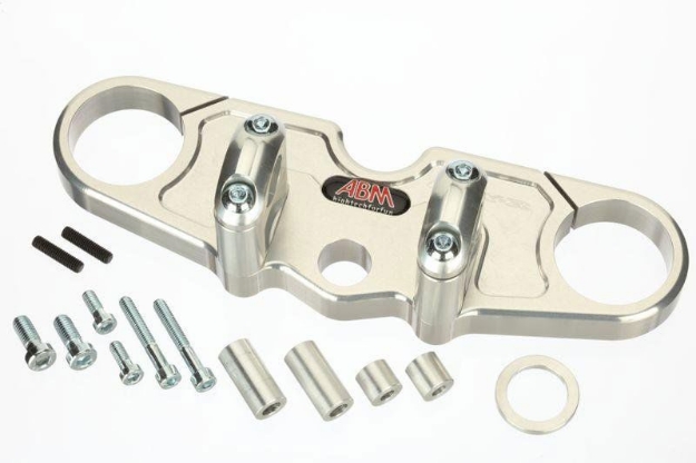 Afbeeldingen van Superbikestuurombouw kroonplaat zilver Suzuki GSX-R750 1992-1993