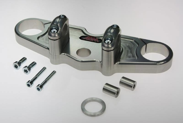 Afbeeldingen van Superbikestuurombouw kroonplaat  zilver Suzuki GSX-R750 1988-1989