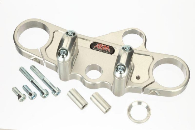 Afbeeldingen van Superbikestuurombouw kroonplaat zilver Suzuki TL1000R