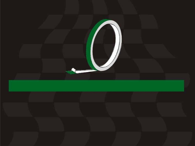 Afbeeldingen van Velglint 7mm (rolletje van 6 meter)-Groen