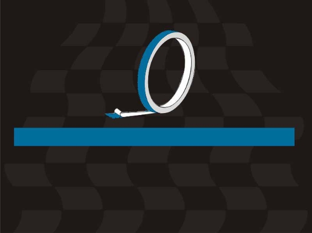 Afbeeldingen van Velglint 7mm (rolletje van 6 meter)-Blauw niet reflecterend