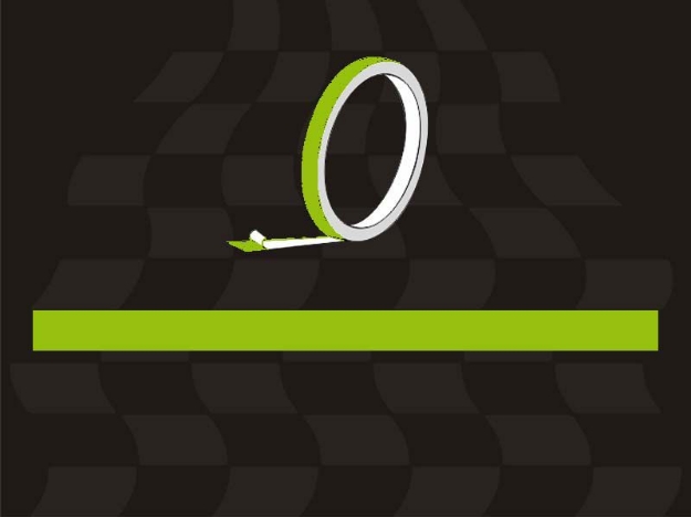 Afbeeldingen van Velglint 7mm (rolletje van 6 meter)-Kawasaki groen