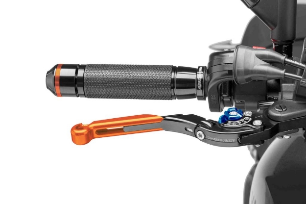 Afbeeldingen van Remhendel Puig opklapbaar/uitschuifbaar zwart/blauw/oranje