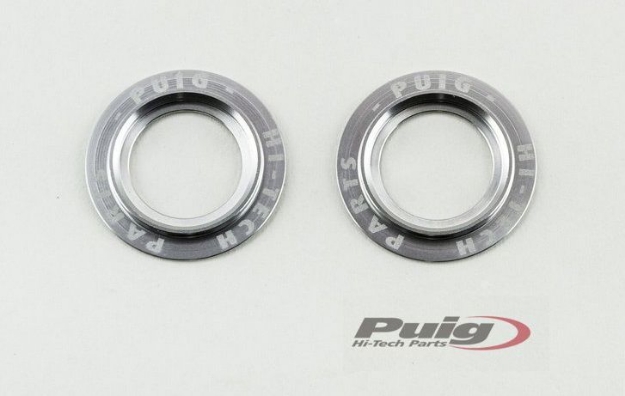 Afbeeldingen van Aluminium ring voor- en achterasprotector -zilver (per set)