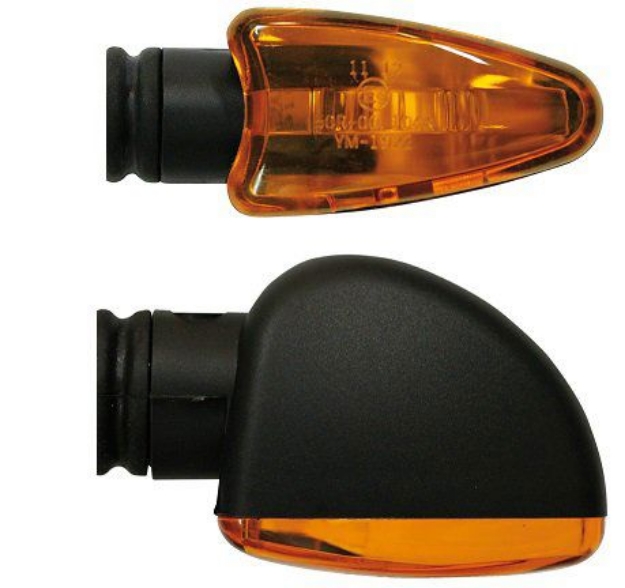 Afbeeldingen van Knipperlichten model Star korte uitvoering en oranje glas