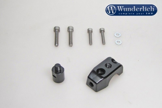 Afbeeldingen van Mirror clamp for additional mirror (Set) diverse BMW modellen - black Wunderlich