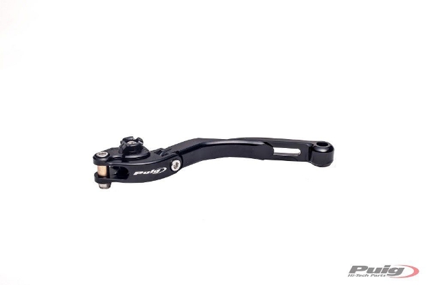 Afbeeldingen van Koppelingshendel Puig opklapbaar/ uitschuifbaar zwart/zwart/zwart