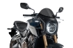 Afbeeldingen van Stuurkuipje zwart model retro fairing met ruitje Puig Honda CB650R '19- / CB1000R '18-