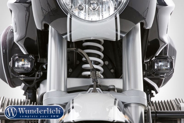 Afbeeldingen van LED additional headlight â€œMicroFlooterâ€ BMW R1200R -'14 - black Wunderlich