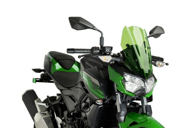 Afbeeldingen van Vervangingsruit naked bike Puig Kawasaki Z400 ’19--groen