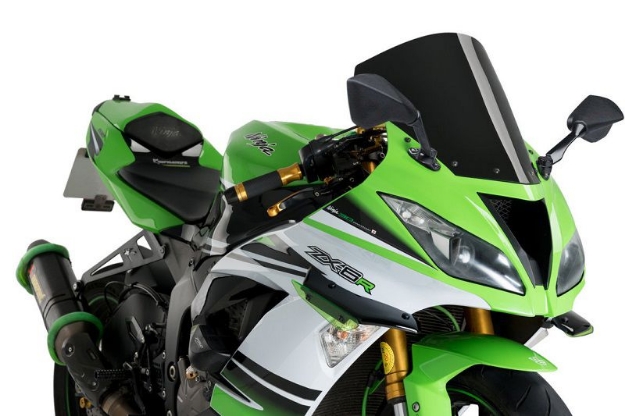 Afbeeldingen van Vervangingsruit jetstream Puig Kawasaki ZX6-R 636 '13-'16/'19- -zwart
