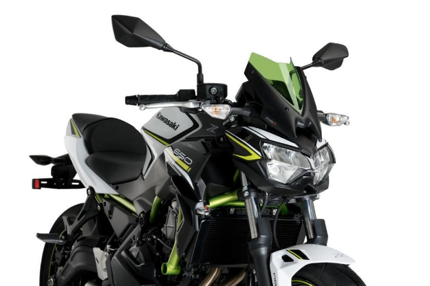 Afbeeldingen van Vervangingsruit naked bike Sport Puig Kawasaki Z650 '20--groen