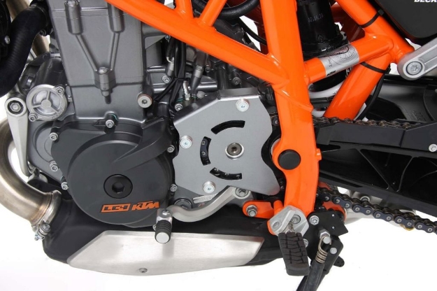 Afbeeldingen van Tandwielcover donker zilver Hepco&Becker KTM 690 Duke '12-
