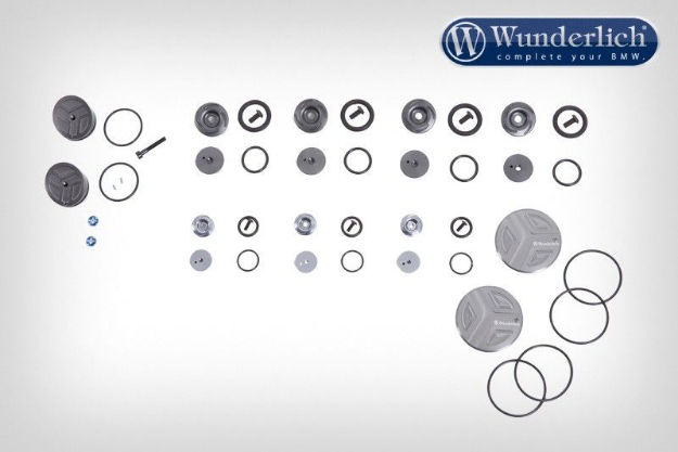 Afbeeldingen van Frame end caps set Wunderlich titanium BMW R1200R/RS / R1250R/RS '19-