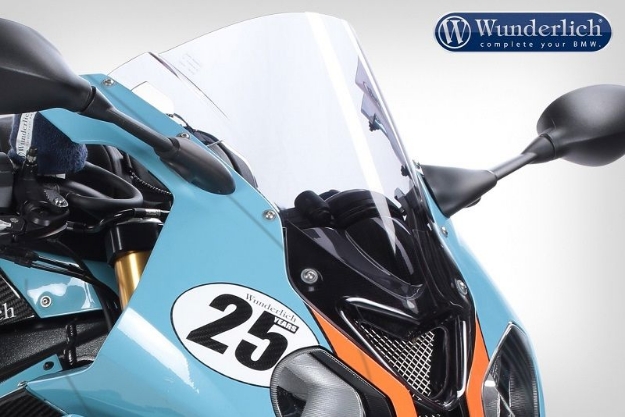 Afbeeldingen van Windscreen BUBBLE BMW S1000RR -'14 - smoked grey Wunderlich