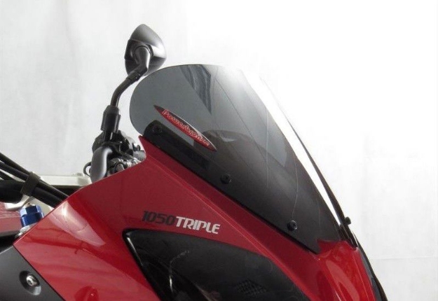 Afbeeldingen van Adventure sports screen Triumph Tiger 1050 '07-'14/ Tiger 1050 Sport '13-'15 (230mm) -donker getint