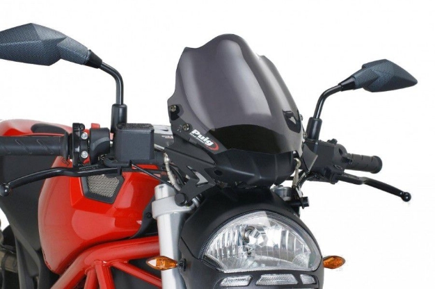 Afbeeldingen van Vervangingsruit naked bike Puig Ducati Monster 696/ 796/ 1100/ 1100 EVO-licht getint