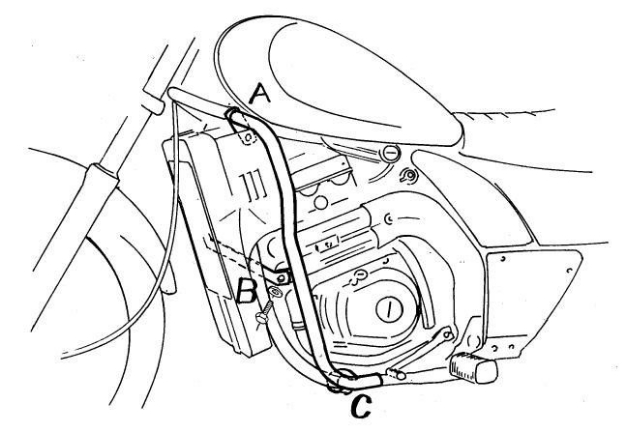Afbeeldingen van Valbeugel chroom Hepco&Becker Kawasaki EL250 '94 / EL252 '96-'03
