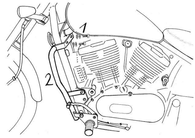 Afbeeldingen van Valbeugel chroom Hepco&Becker Kawasaki VN800 CLASSIC '96-05