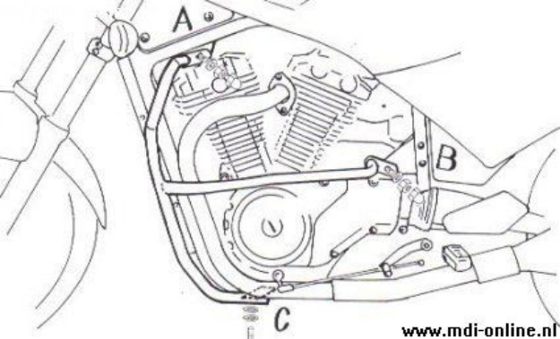 Afbeeldingen van Valbeugel chroom Hepco&Becker Suzuki VX800 '90-95