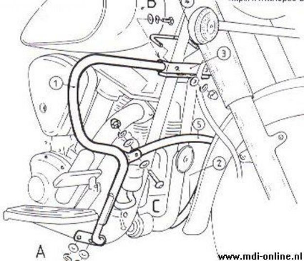Afbeeldingen van Valbeugel chroom Hepco&Becker Yamaha XV1600 Wild Star '94-04